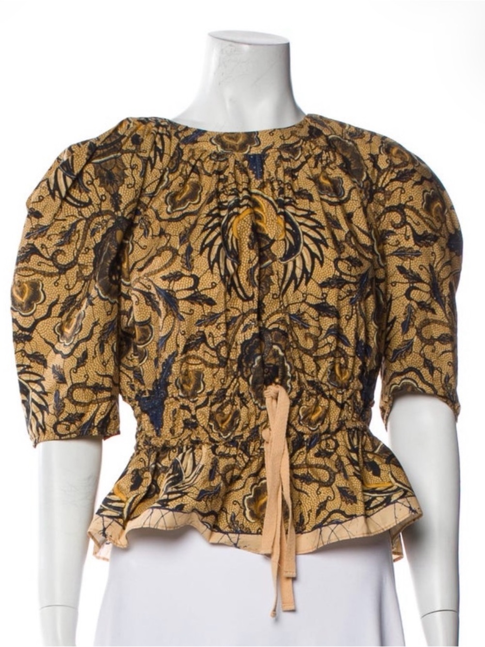 Ulla Johnson Drawstring Waist Puff Sleeve Top Sz.2